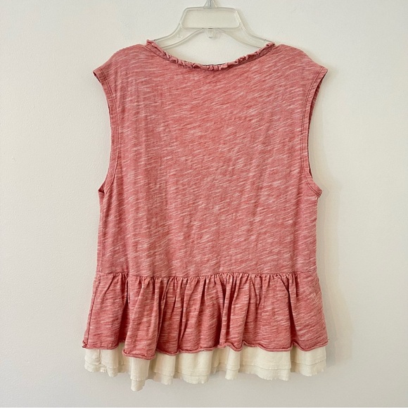Pilcro and the Letterpress Pink Ruffle Tank Top - Picture 9 of 15